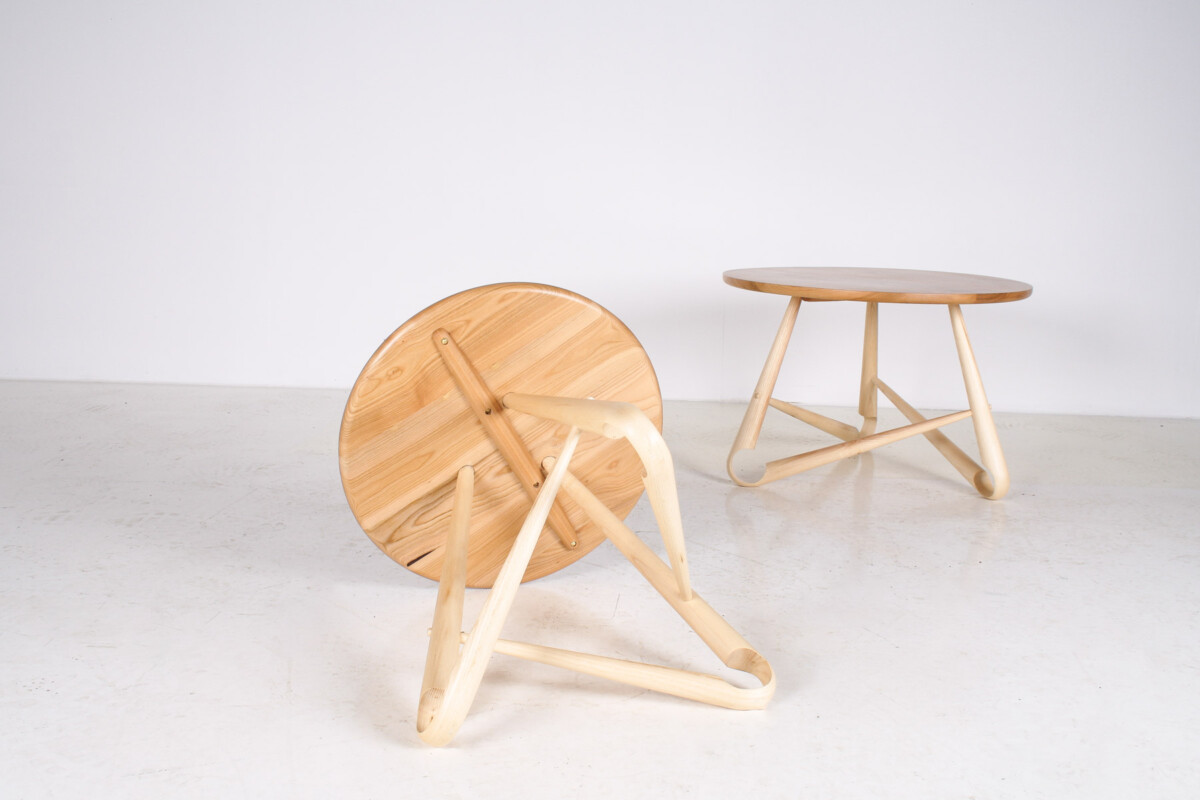 Handcrafted Bentwood Side Table ‘Sŵs’ Collection - By Welsh Artist Dylan Glyn - Image 10