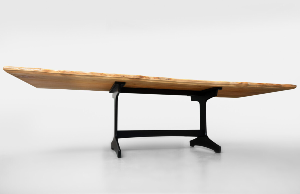 Large Cotemporary London Plane Solid Wood Live Edge Dining Table - 10 Person - Image 3