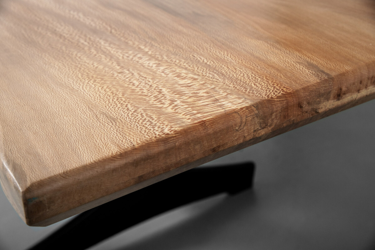 Large Cotemporary London Plane Solid Wood Live Edge Dining Table - 10 Person - Image 5