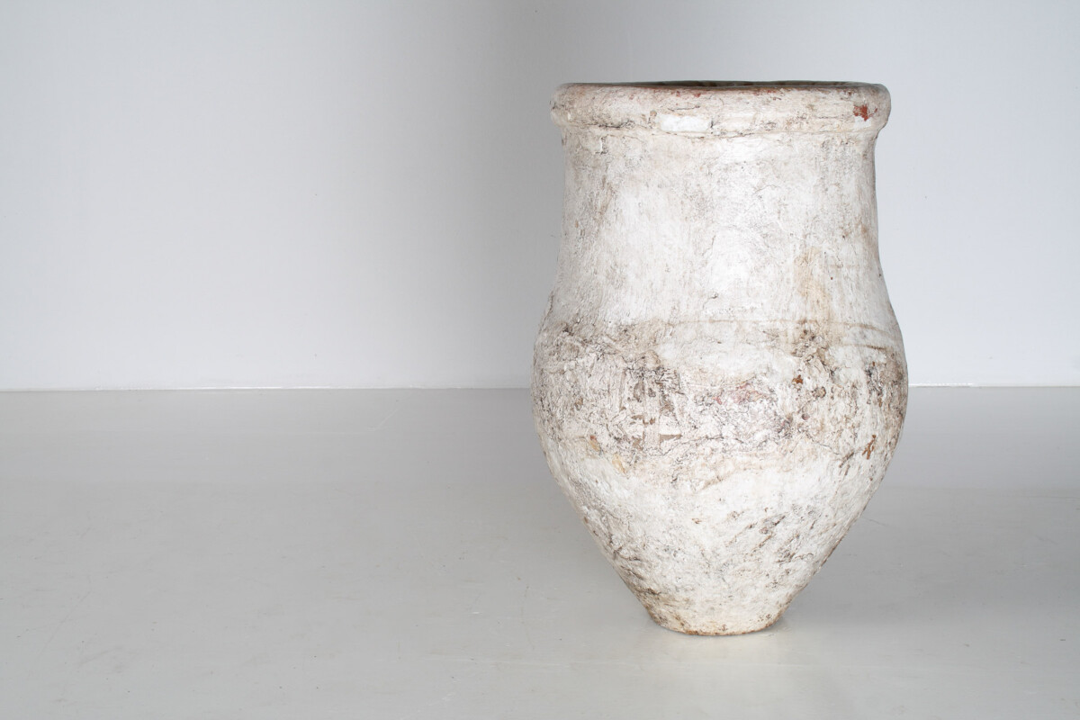Large Floor Standing Amphora Olive Pot Garden Planter with Aged Patina - Image 7