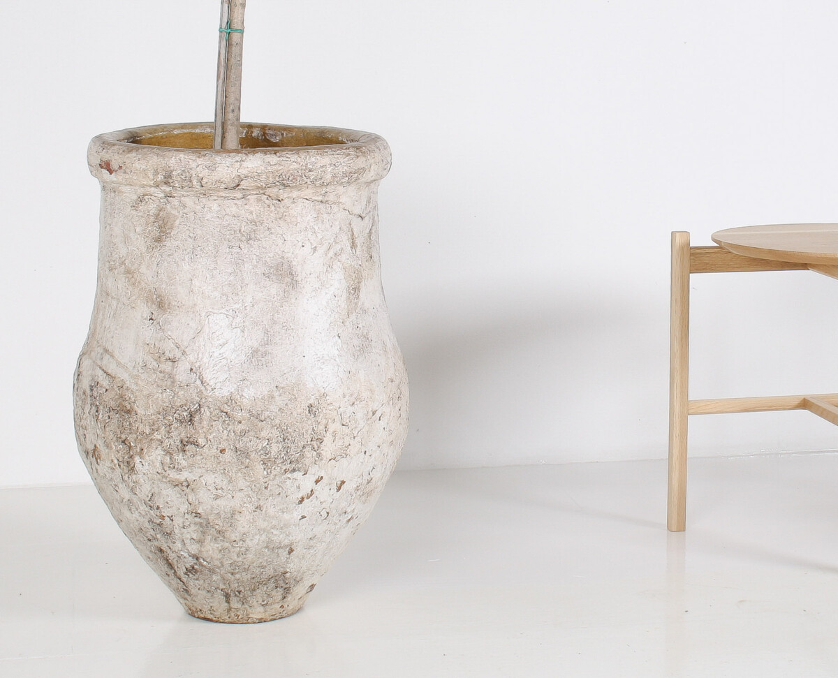 Large Floor Standing Amphora Olive Pot Garden Planter with Aged Patina - Image 20
