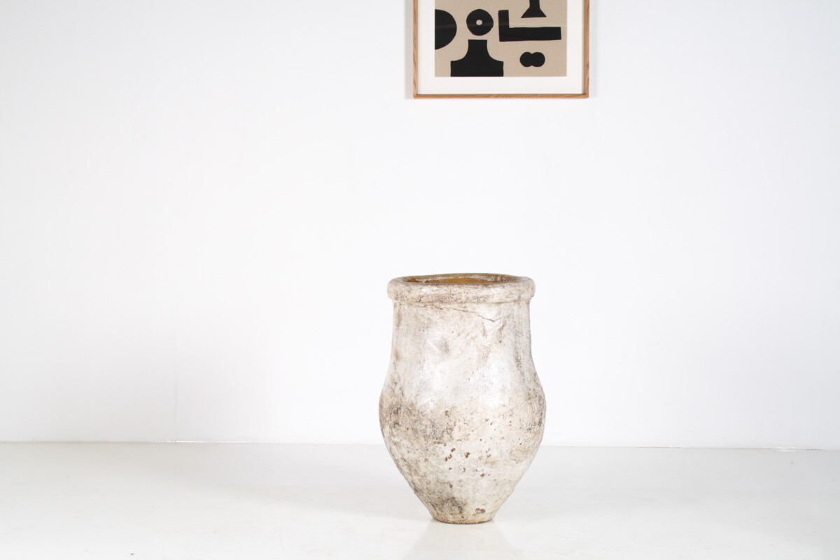 Large Floor Standing Amphora Olive Pot Garden Planter with Aged Patina - Image 2