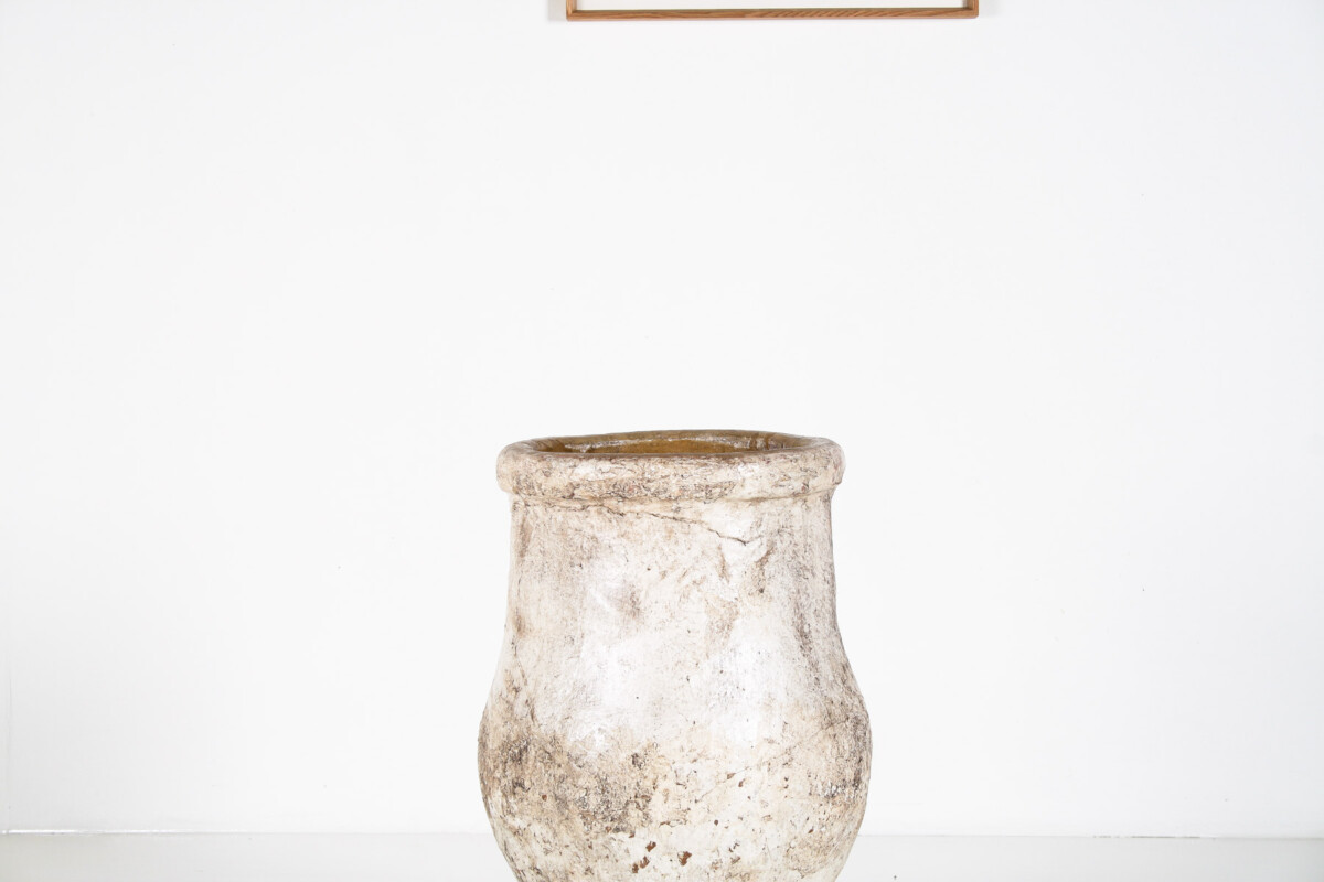 Large Floor Standing Amphora Olive Pot Garden Planter with Aged Patina - Image 19