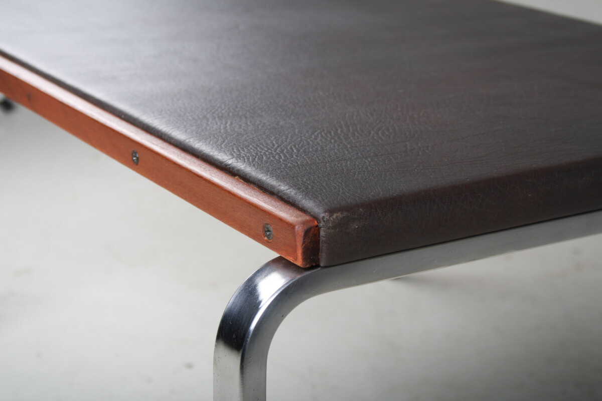 Mid-Century 1970s Brown Leather and Chrome Chair Set by Hans Eichenberger - Image 13