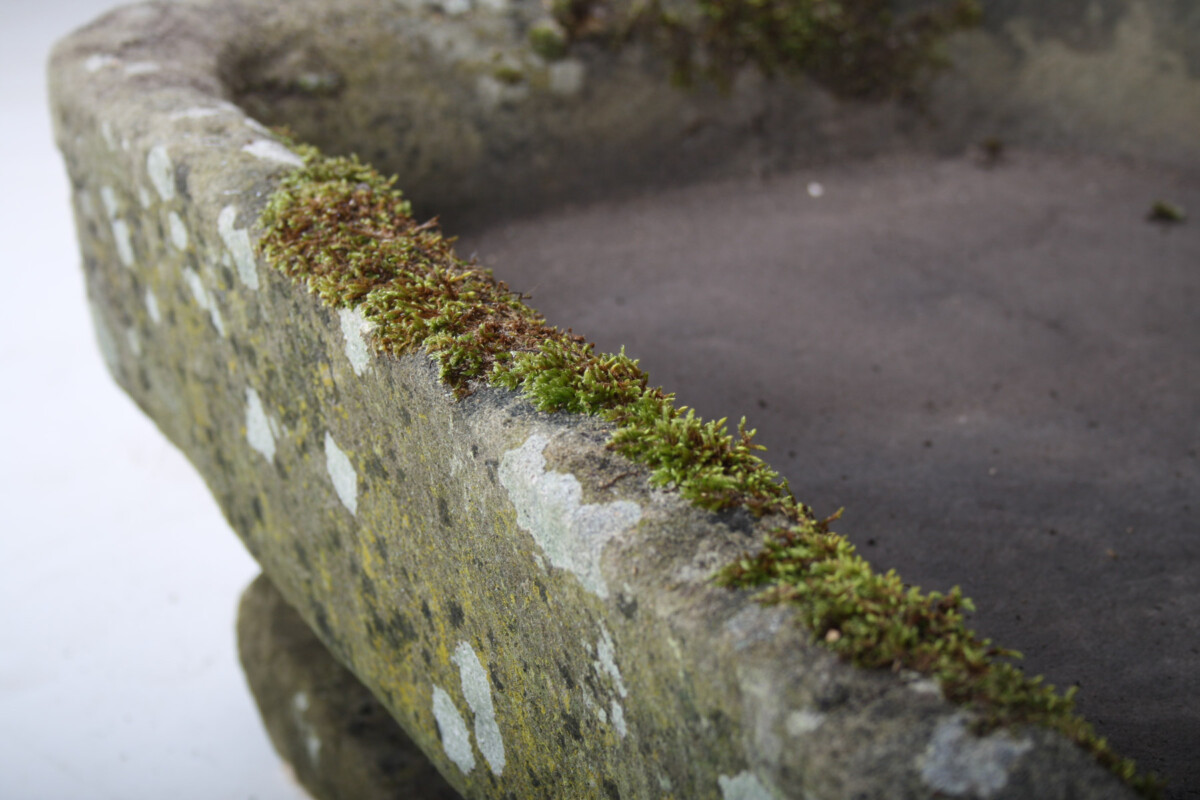 A Large Rectangular Carved Stone Trough Planter Garden Feature on Pedestal - Image 17