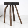 A Primitive Organic Wooden Vernacular Wabi Sabi Side Table or Stool - Image 12