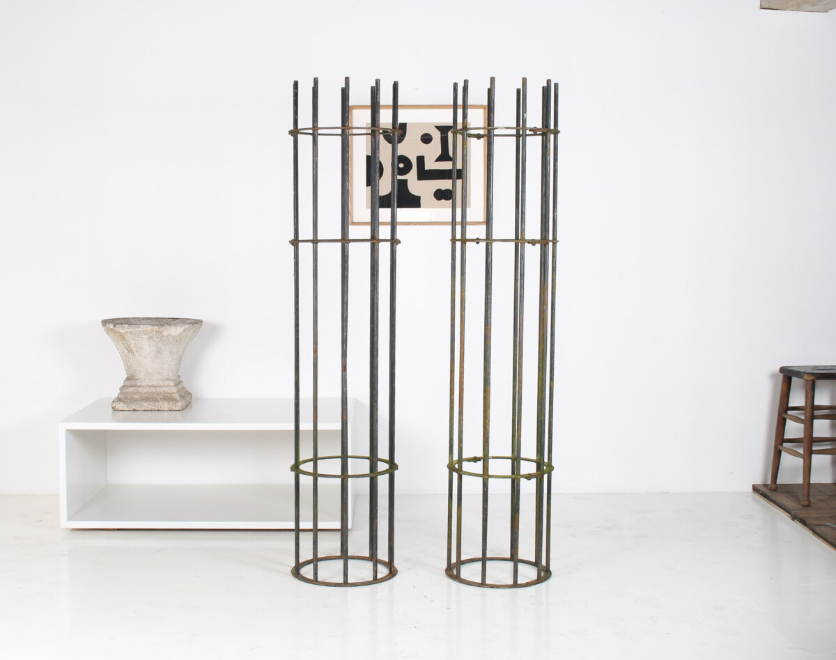 A Pair of Reclaimed Iron Tree Guards Garden Trellis Topiary Frames - Image 14
