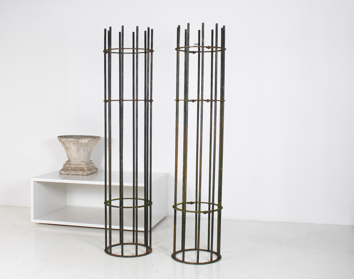 A Pair of Reclaimed Iron Tree Guards Garden Trellis Topiary Frames - Image 2
