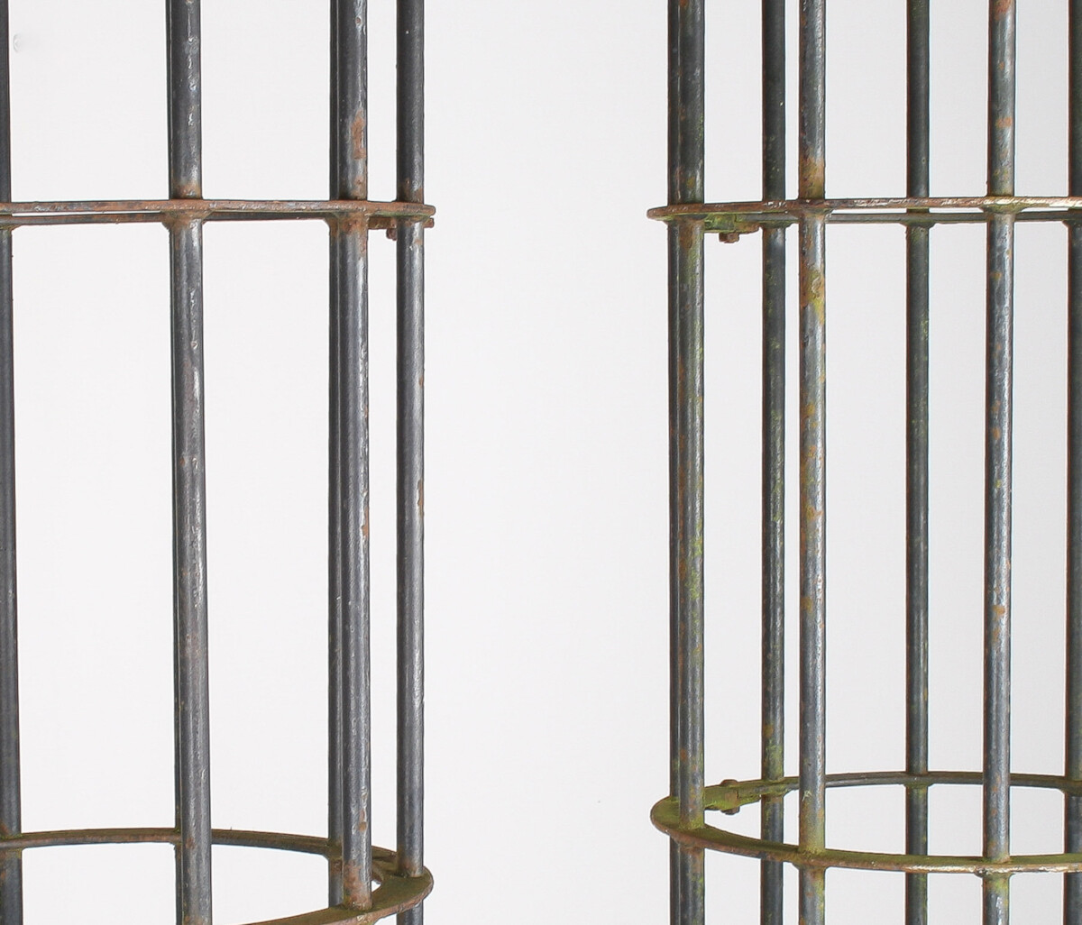 A Pair of Reclaimed Iron Tree Guards Garden Trellis Topiary Frames - Image 8