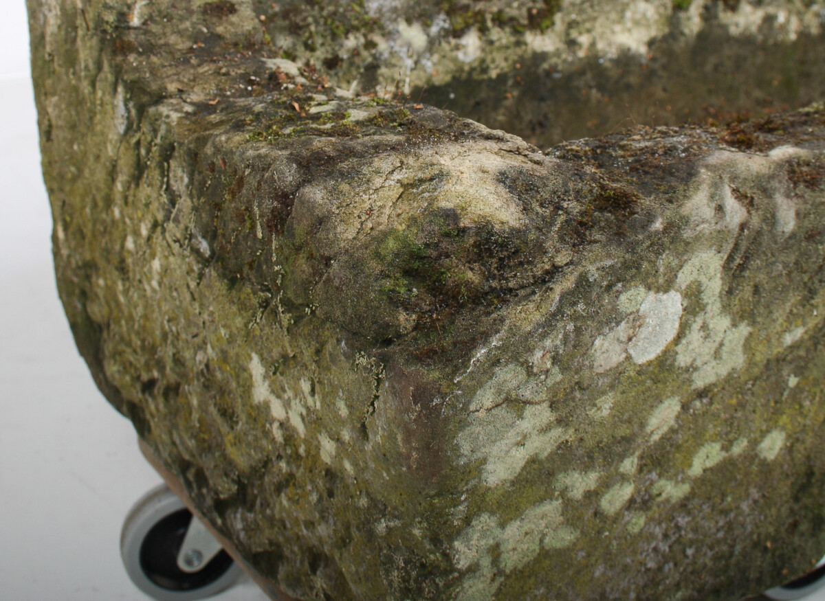 Carved Stone Trough Planter Weathered Sandstone Garden Feature - Image 11