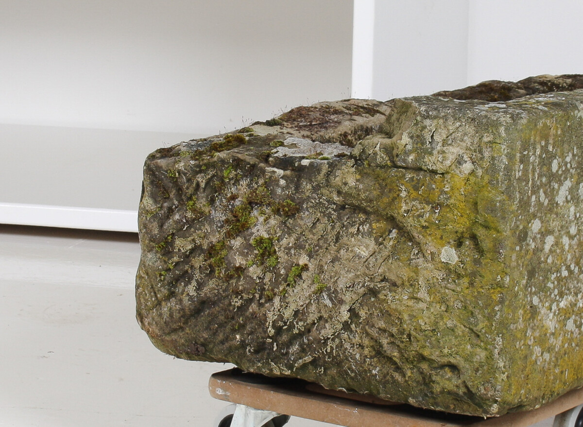 Carved Stone Trough Planter Weathered Sandstone Garden Feature - Image 10