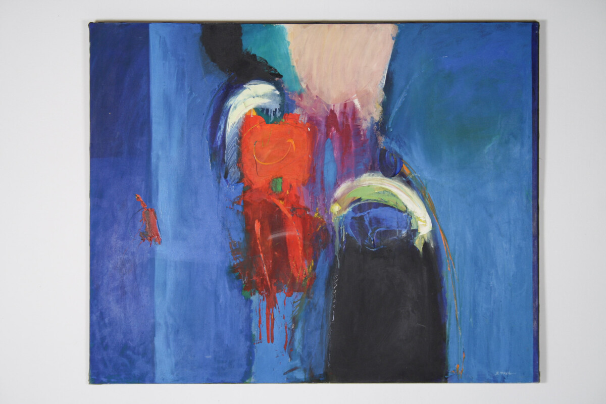 A Large Abstract Oil on Canvas Painting by Robert K McKellar - Image 2