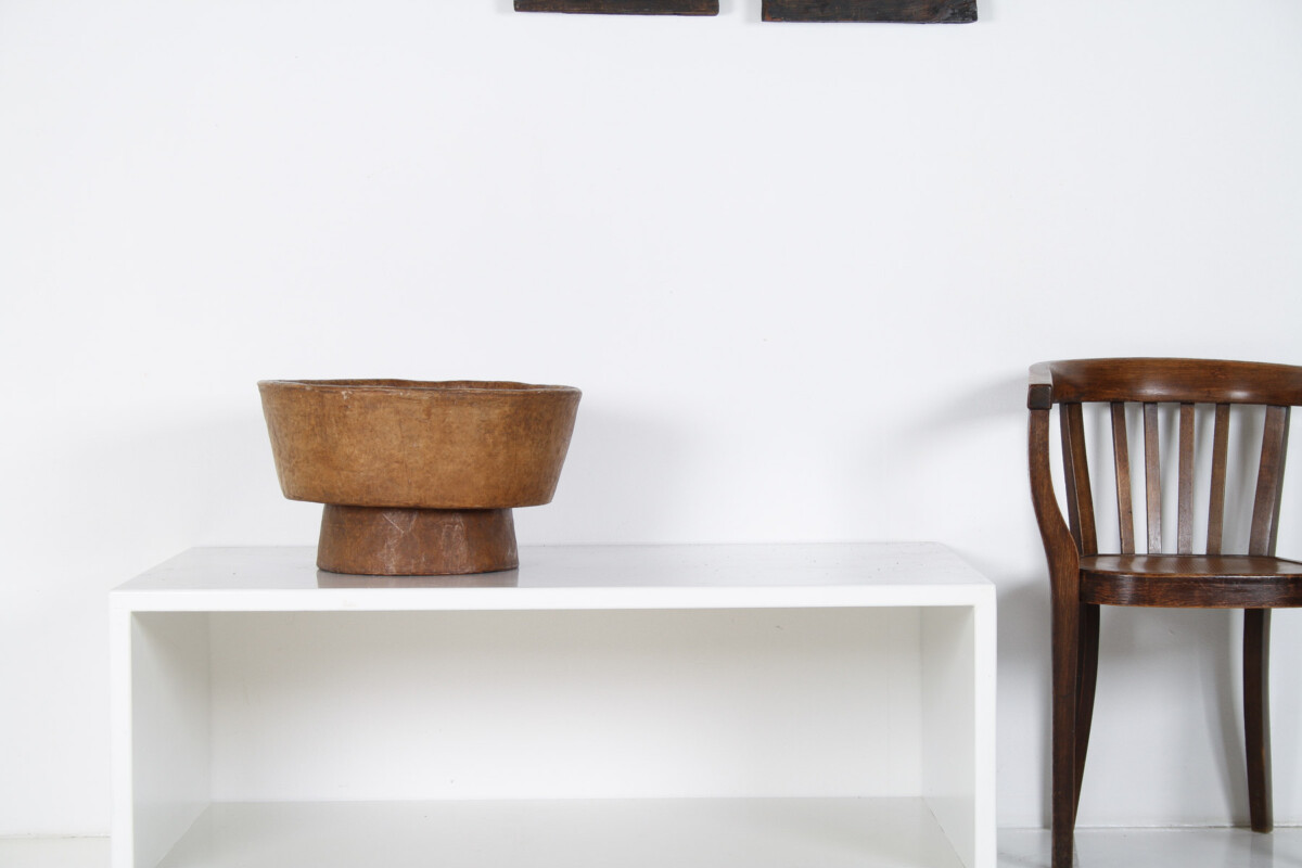 Unusual Large Decorative Antique Papier Mâché Bowl