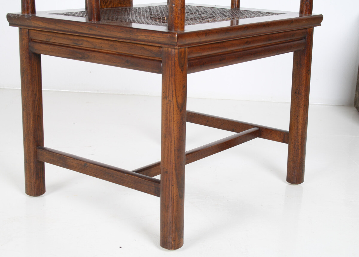 An Antique Chinese Horseshoe Hongmu Late Qing Chair - Image 6