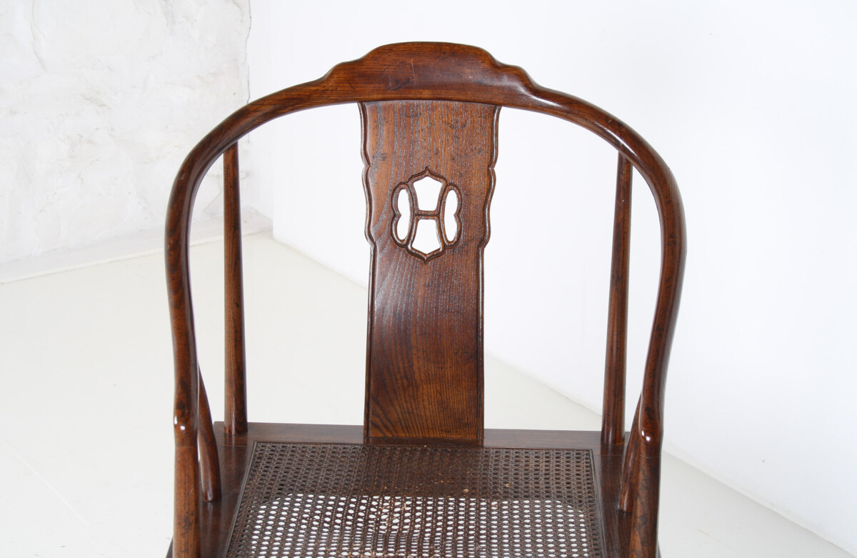 An Antique Chinese Horseshoe Hongmu Late Qing Chair - Image 11