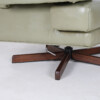 Danish Mid-Century 1960s Sage Green Leather Swivel Lounge Chair with Tilt - Image 10