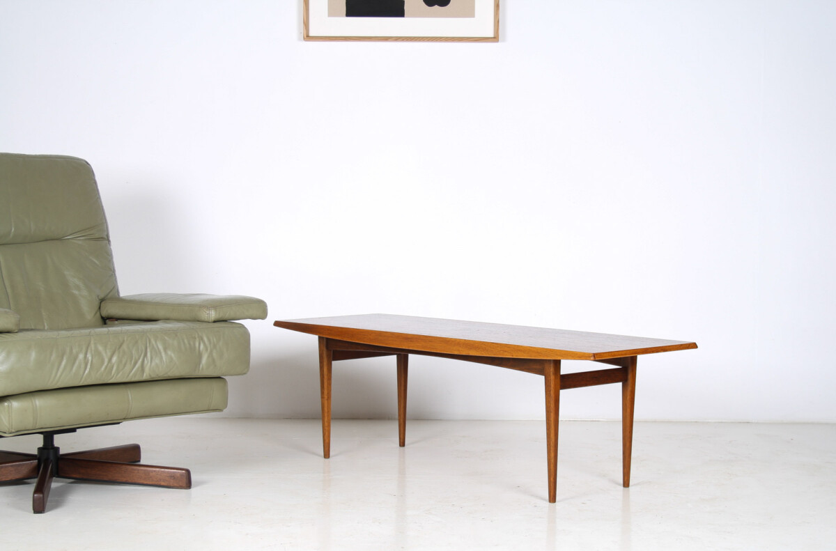 1960s Mid-Century Rectangular Teak Coffee Table 4ft Long