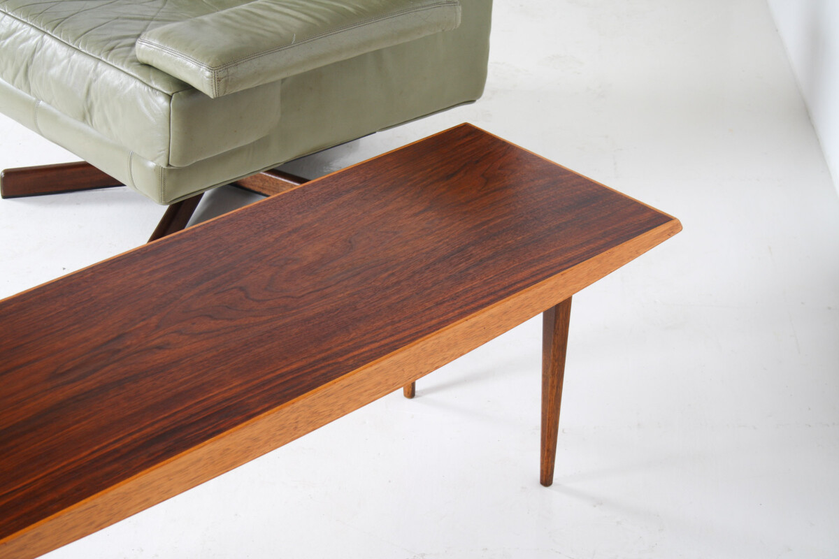 1960s Mid-Century Rectangular Teak Coffee Table 4ft Long - Image 2