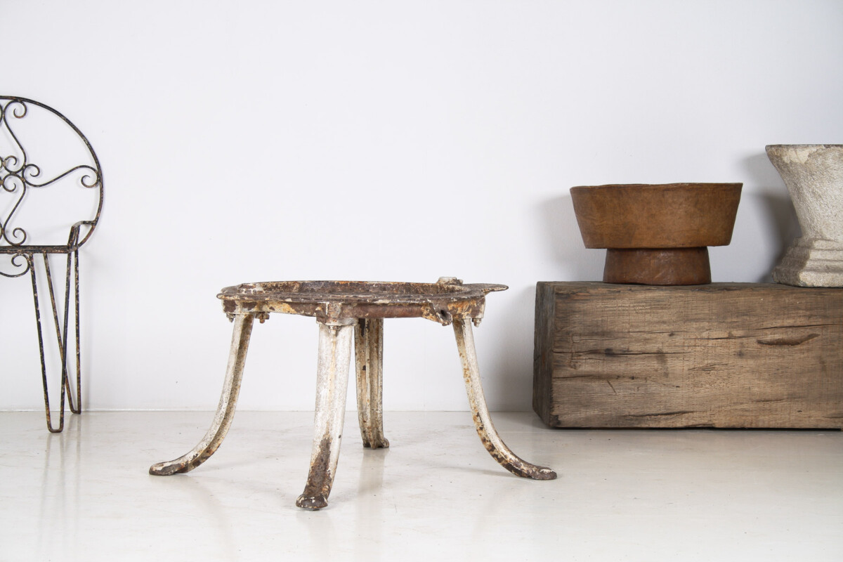 Unusual 19th Century Victorian Cast Iron Garden Side Table or Pot Stand