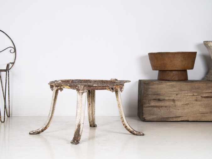 Unusual 19th Century Victorian Cast Iron Garden Side Table or Pot Stand