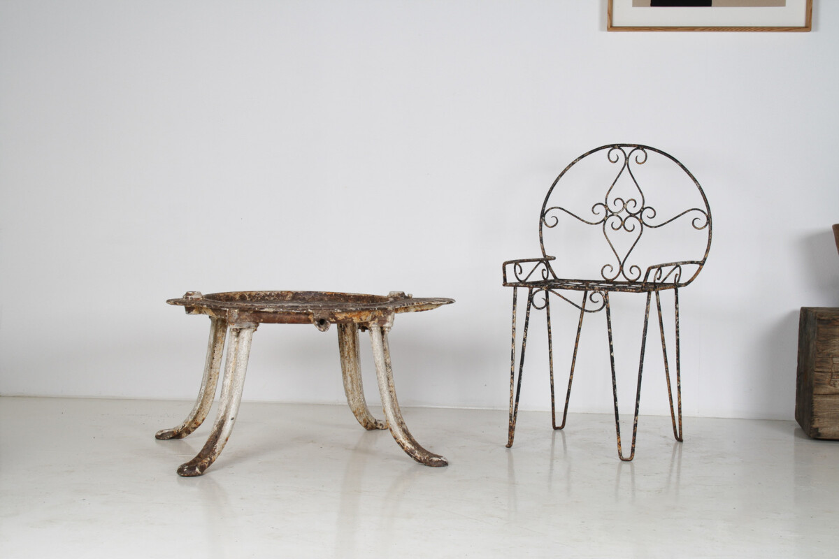 Unusual 19th Century Victorian Cast Iron Garden Side Table or Pot Stand - Image 4