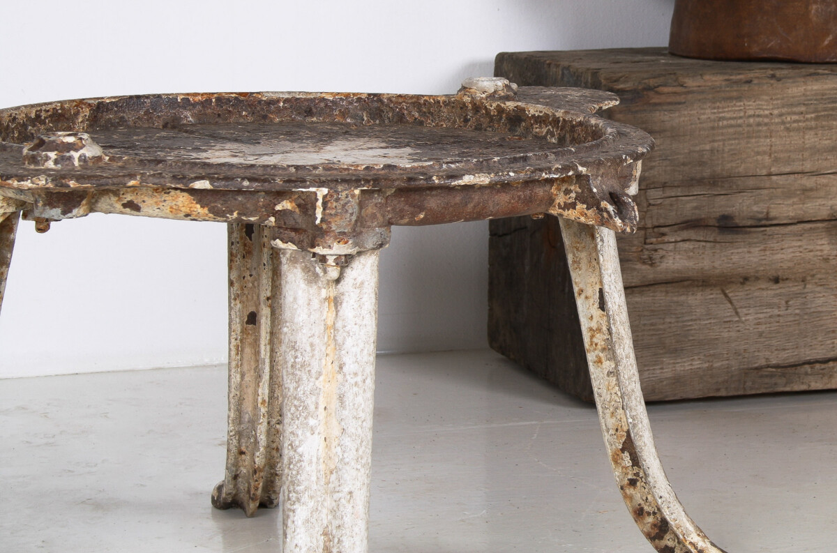 Unusual 19th Century Victorian Cast Iron Garden Side Table or Pot Stand - Image 2