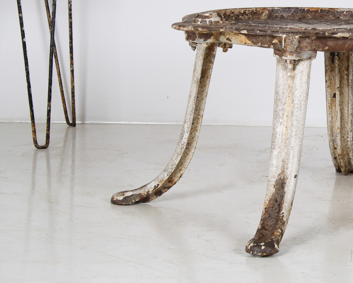 Unusual 19th Century Victorian Cast Iron Garden Side Table or Pot Stand - Image 9