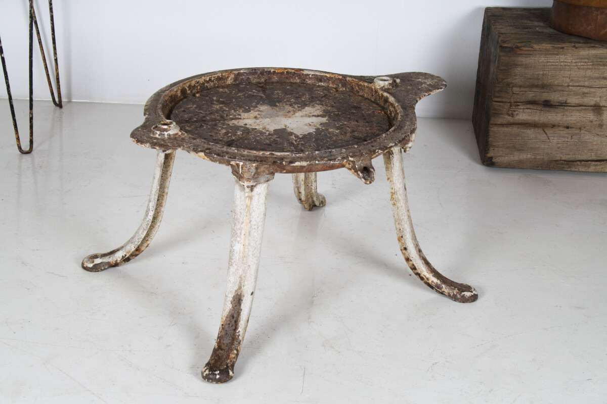 Unusual 19th Century Victorian Cast Iron Garden Side Table or Pot Stand - Image 7