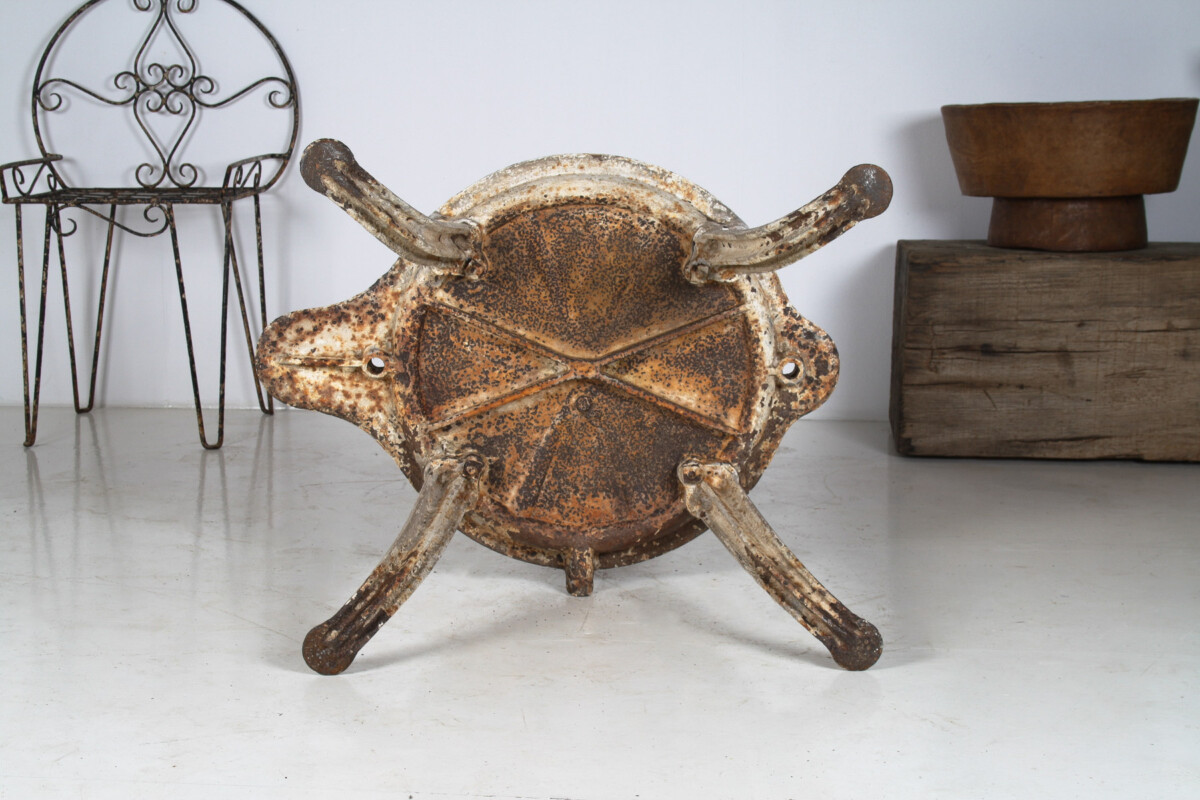 Unusual 19th Century Victorian Cast Iron Garden Side Table or Pot Stand - Image 11