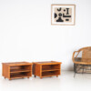 A Pair of Mid-Century Rattan Top Bamboo Night Stand Side Tables - Image 16