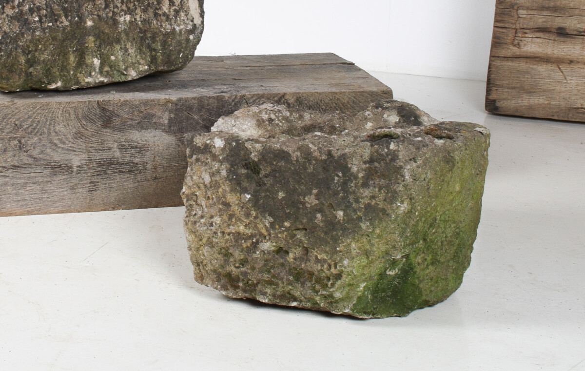 Small Organic Shaped Carved Stone Antique Wabi Sabi Sandstone Planter Bonsai Pot - Image 9