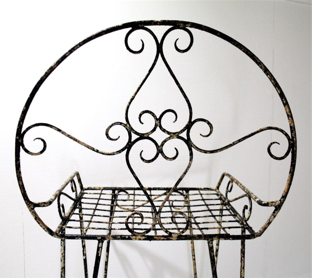 Decorative 1950s Metal Wirework Scroll Garden Patio Chair - Image 9