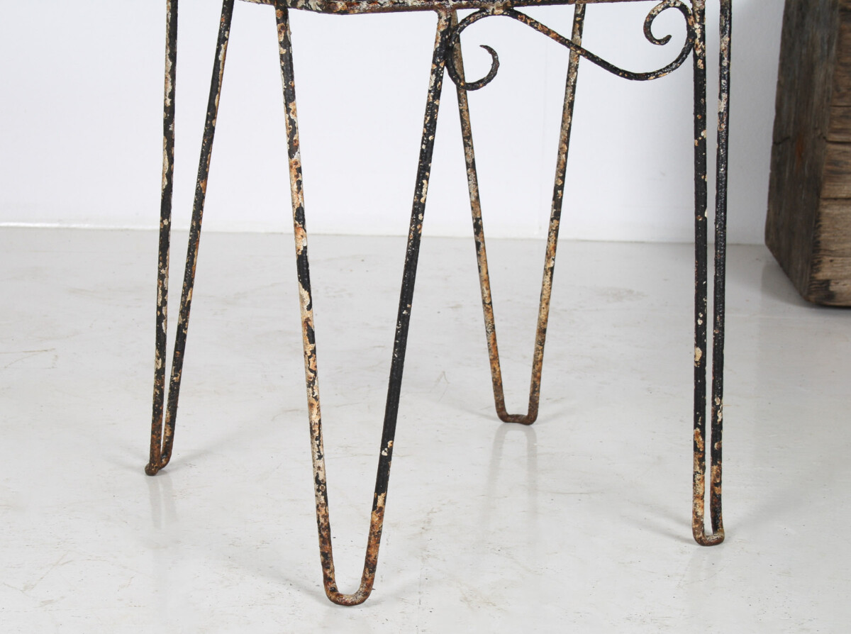 Decorative 1950s Metal Wirework Scroll Garden Patio Chair - Image 8