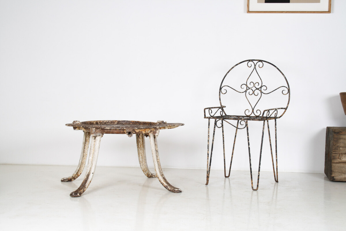 Decorative 1950s Metal Wirework Scroll Garden Patio Chair - Image 6