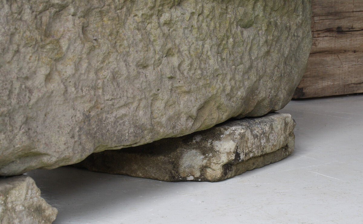 Large Carved Stone Rectangular Trough Planter Garden Feature on Pedestal - Image 7