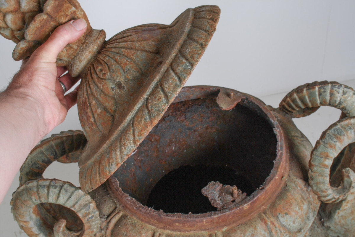 Outstanding Large-Scale Decorative Cast Iron Victorian Garden Urn Feature - Image 13
