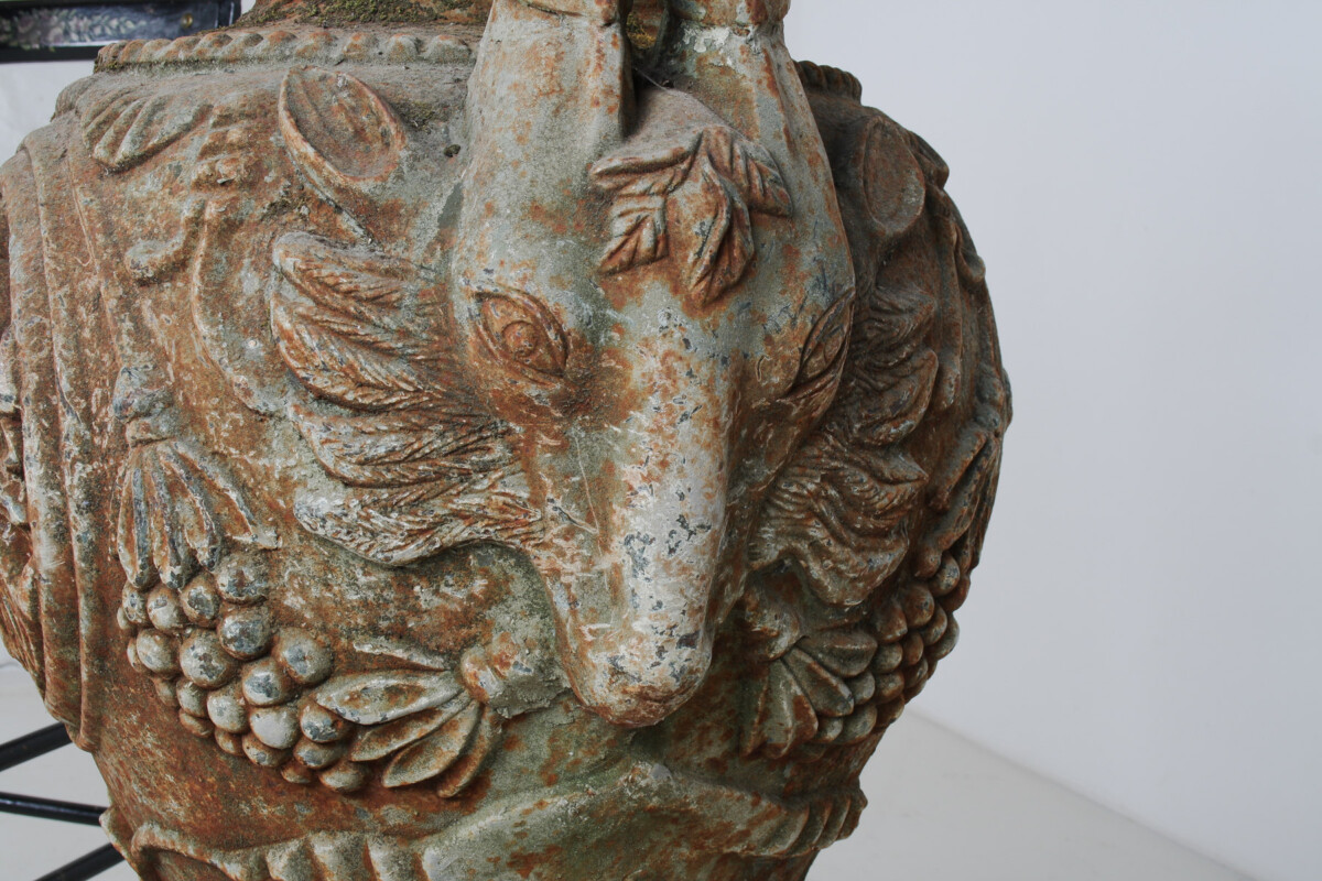 Outstanding Large-Scale Decorative Cast Iron Victorian Garden Urn Feature - Image 10