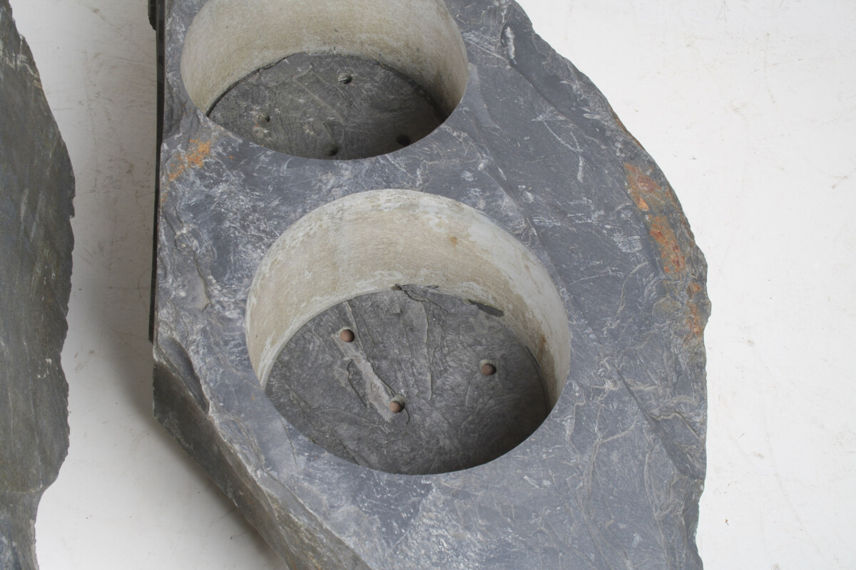 A Pair of Natural Wabi Sabi Stone Garden planters – Welsh slate - Image 10