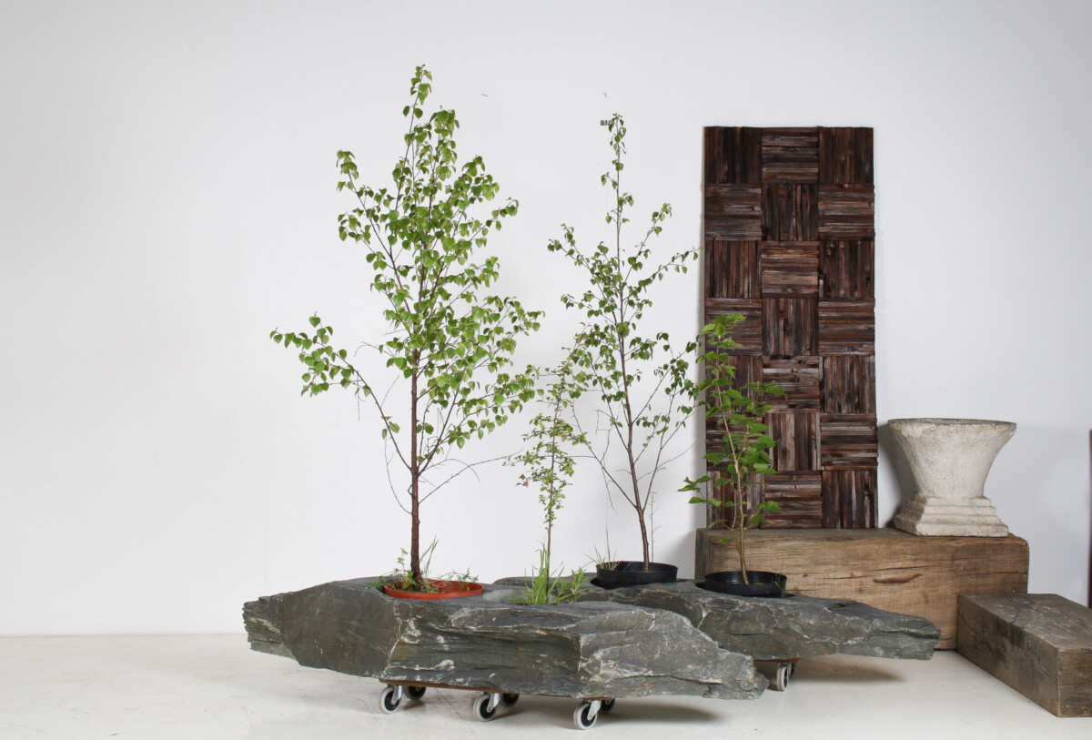 A Pair of Natural Wabi Sabi Stone Garden planters – Welsh slate - Image 18
