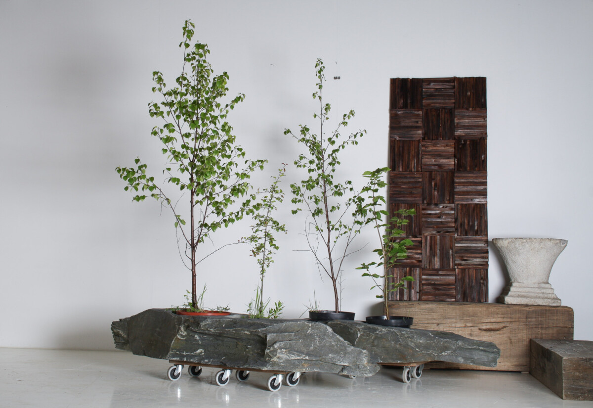 A Pair of Natural Wabi Sabi Stone Garden planters – Welsh slate - Image 2