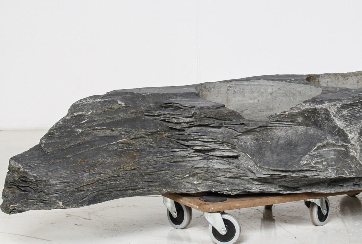 A Pair of Natural Wabi Sabi Stone Garden planters – Welsh slate - Image 5