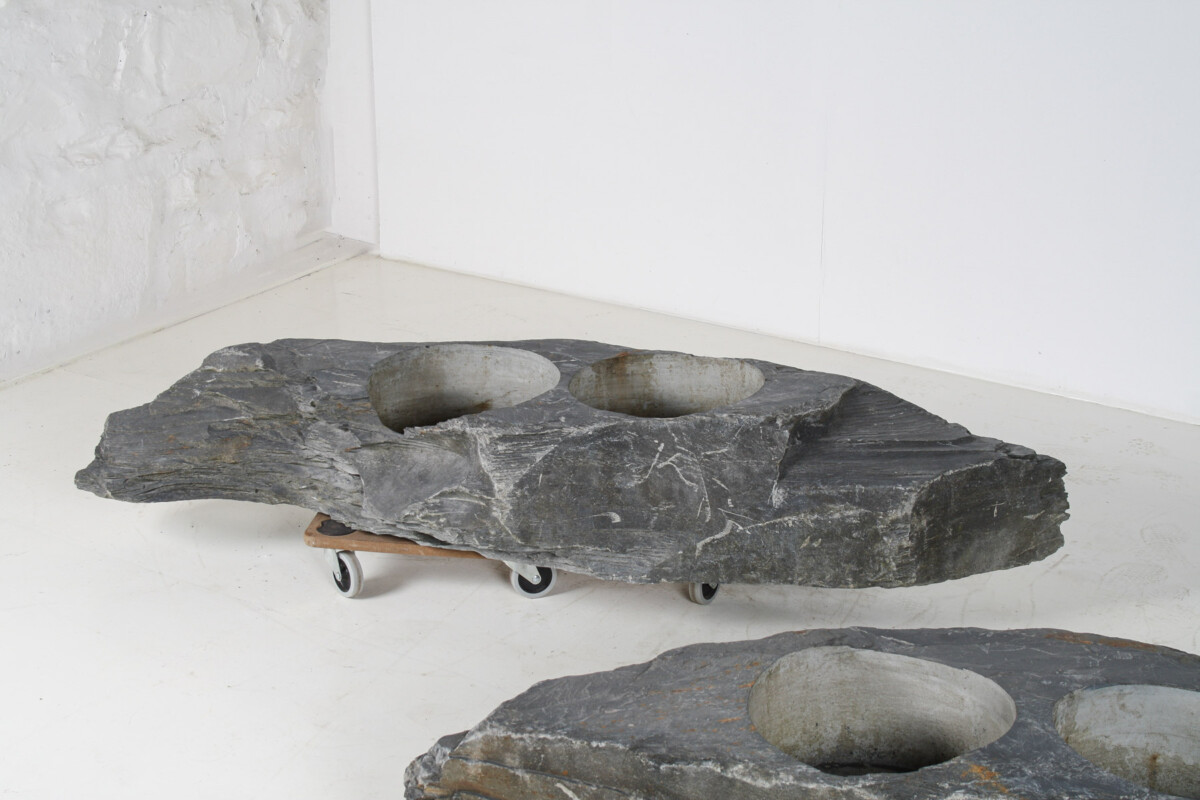 A Pair of Natural Wabi Sabi Stone Garden planters – Welsh slate - Image 13
