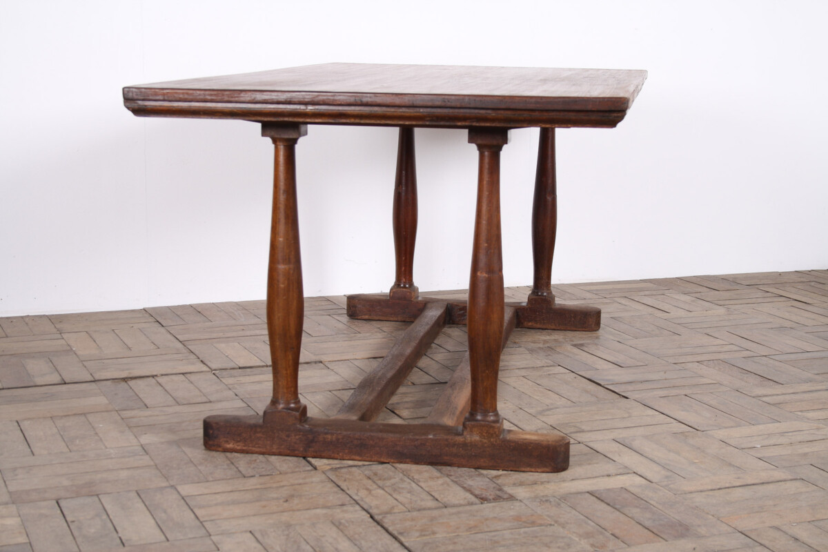 Large Antique French Refectory Dining Table 1920s Desk Retail Display - Image 5