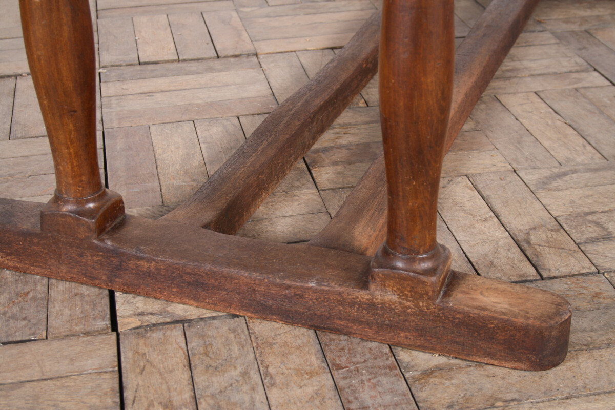 Large Antique French Refectory Dining Table 1920s Desk Retail Display - Image 9