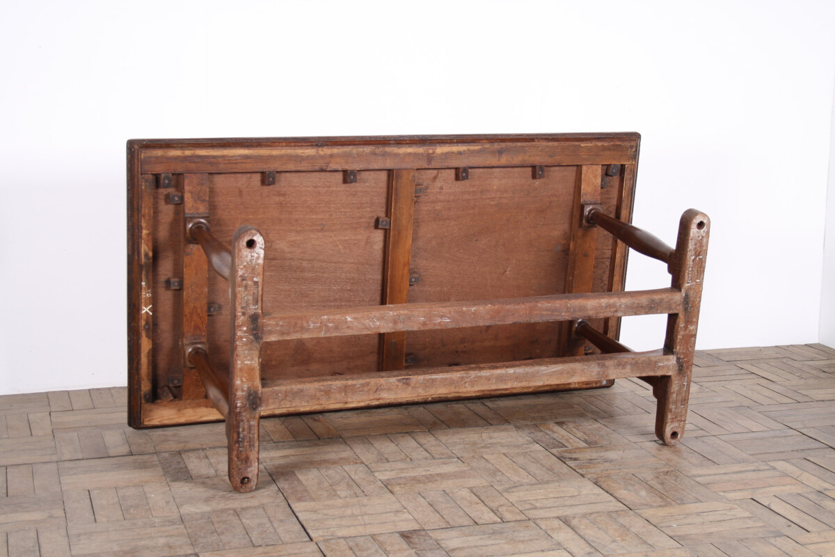 Large Antique French Refectory Dining Table 1920s Desk Retail Display - Image 6