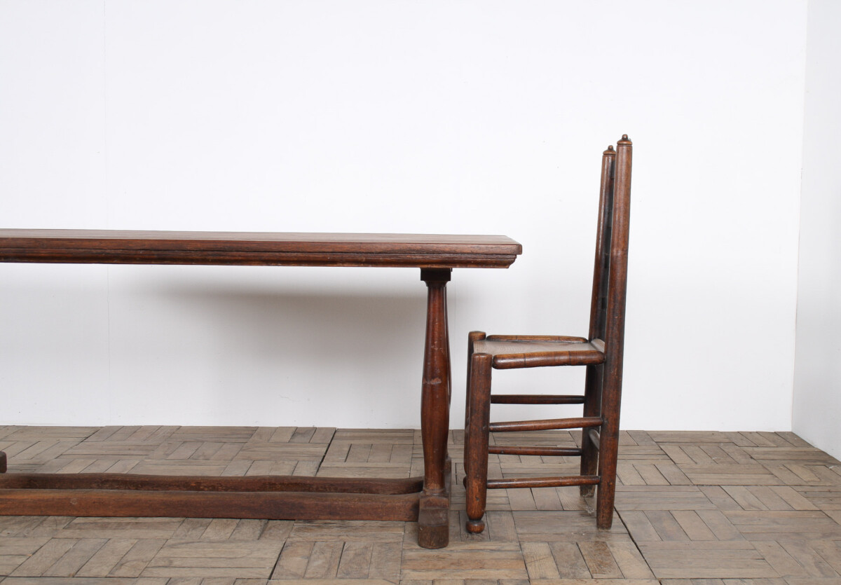 Large Antique French Refectory Dining Table 1920s Desk Retail Display - Image 2