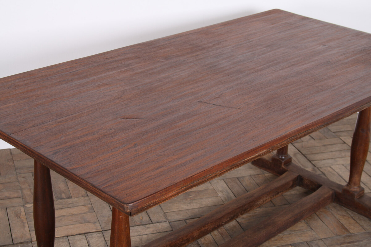 Large Antique French Refectory Dining Table 1920s Desk Retail Display - Image 18