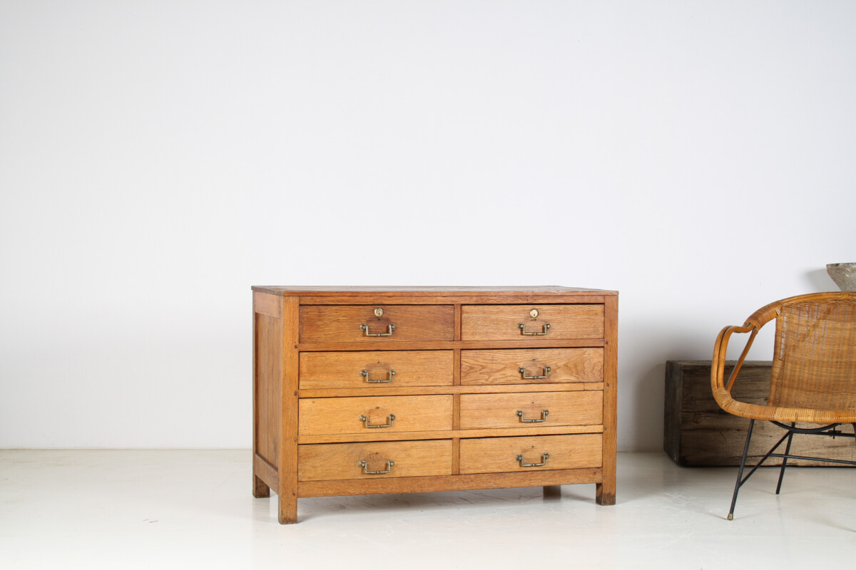 Antique Oak Sideboard Chest of Drawers Haberdashery - Image 2