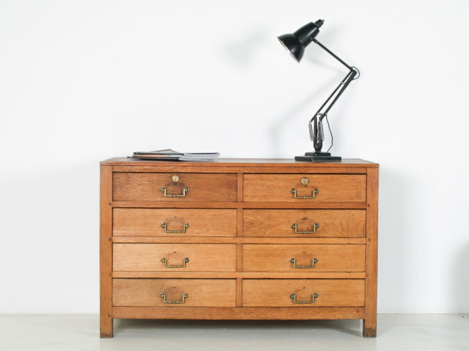 Antique Oak Sideboard Chest of Drawers Haberdashery