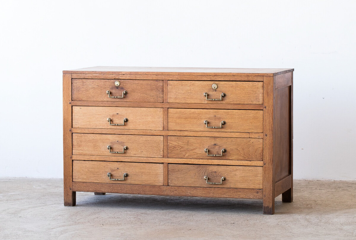 Antique Oak Sideboard Chest of Drawers Haberdashery - Image 5
